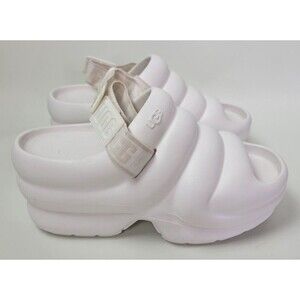Ugg Aww‎ Yeah Slide Sandals Bright White Womens 10